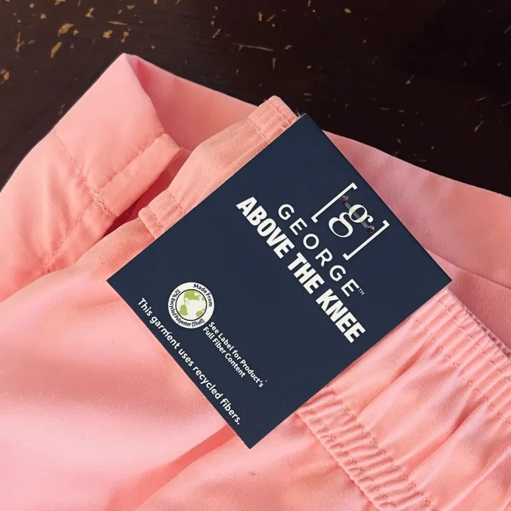 NWT George Men's Solid Light Pink Swim Shorts Swim Trunks Sz 2XL (44 - 46)